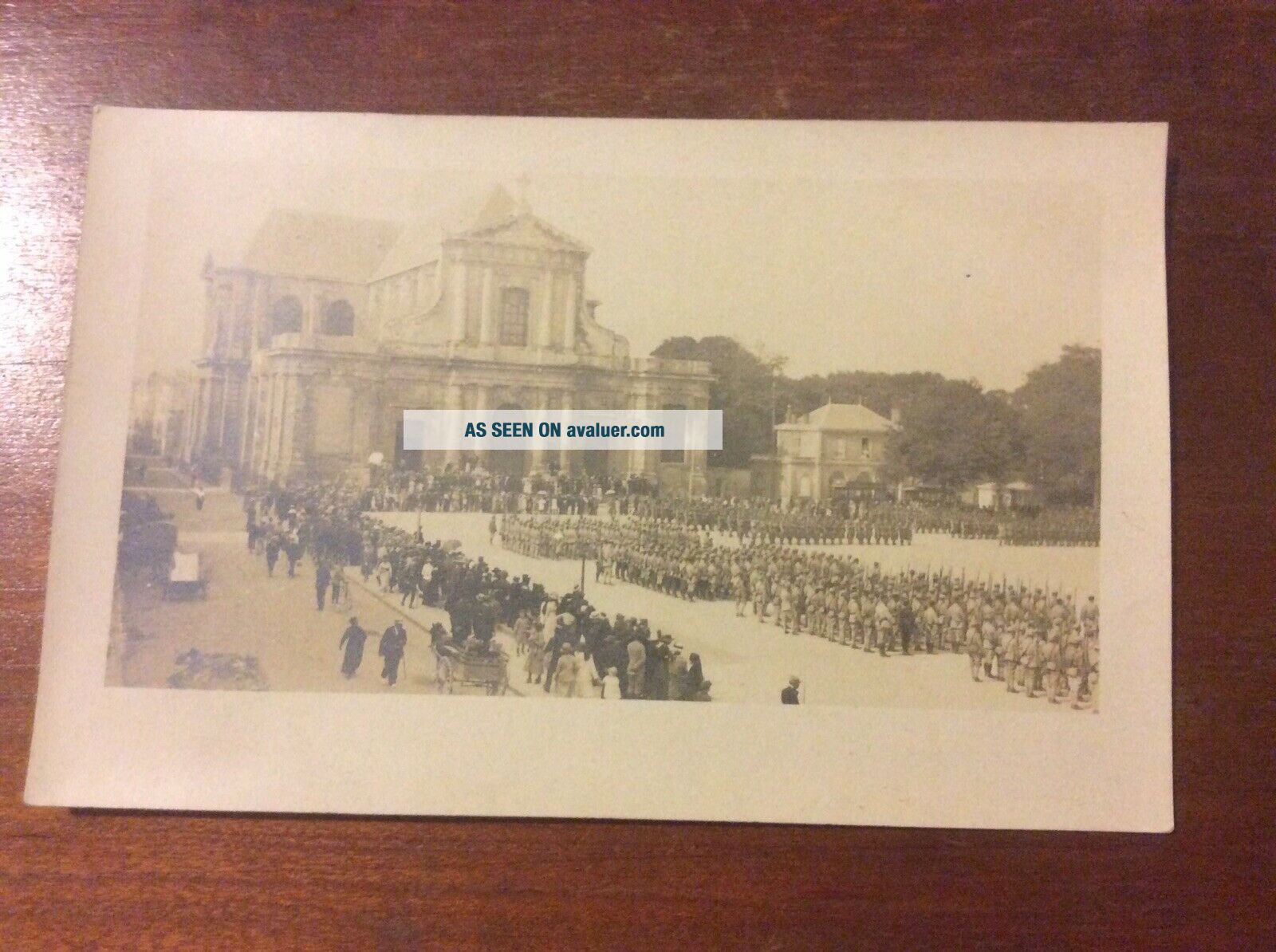 World War I WWI Postcard Real Photo RPPC Soldiers Parade