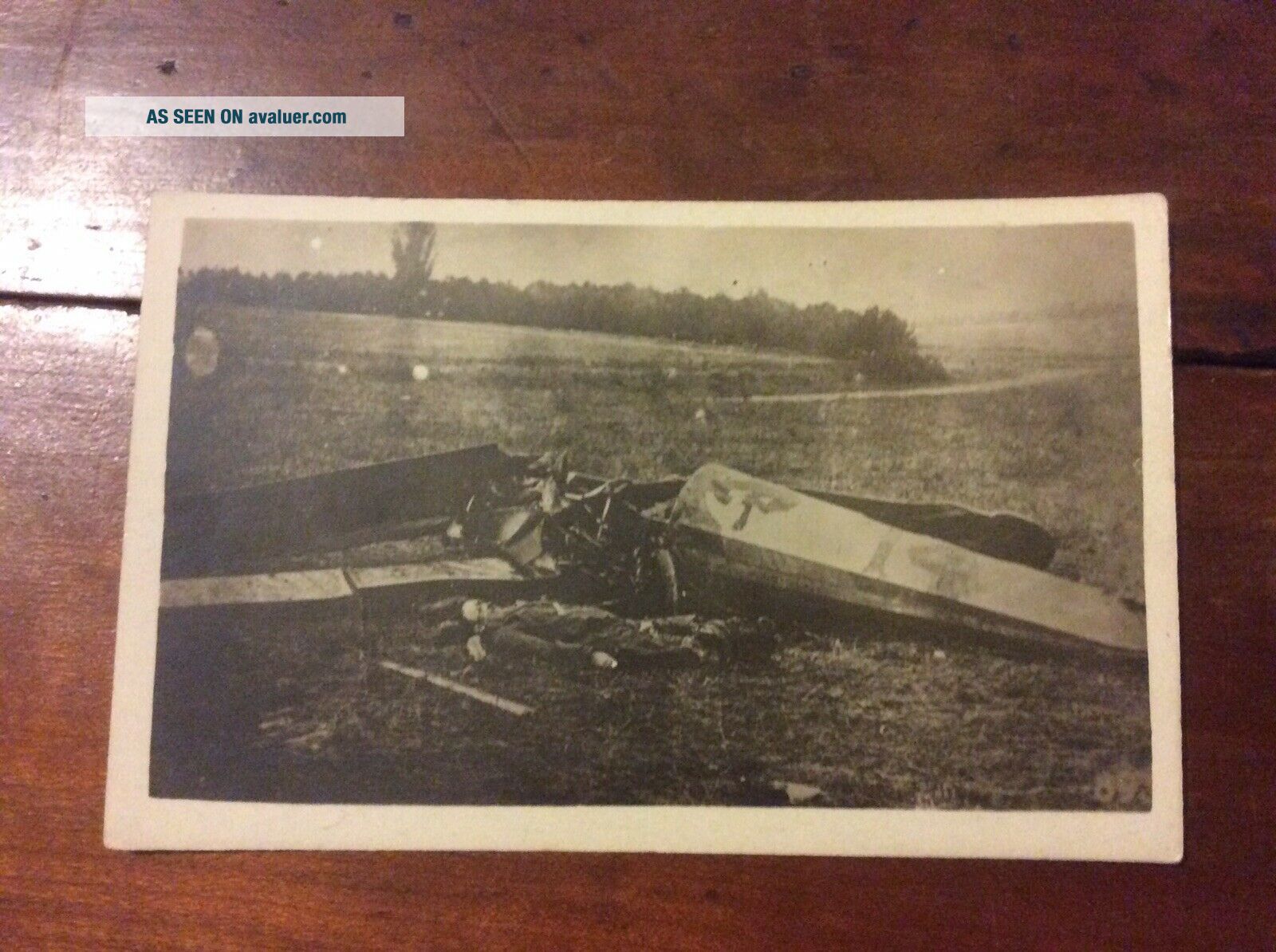 World War I WWI Postcard Real Photo RPPC Plane Wreckage