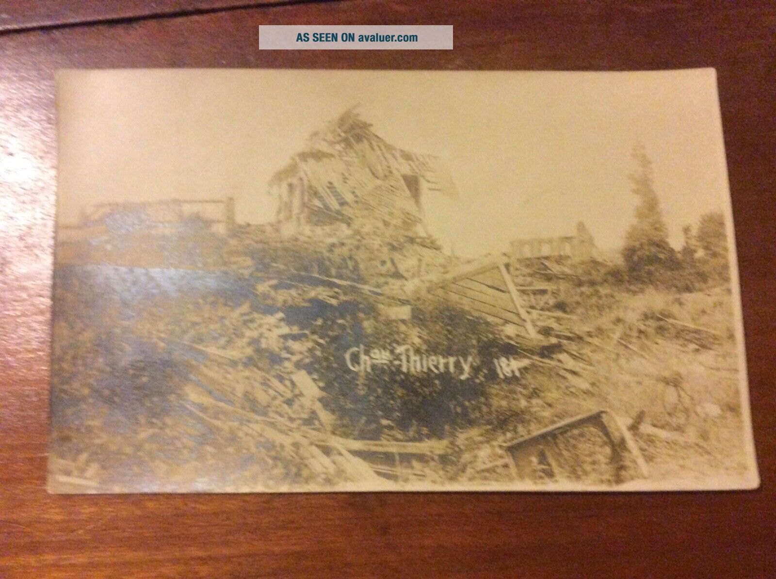 World War I WWI Postcard Real Photo RPPC Chateau Thierry France