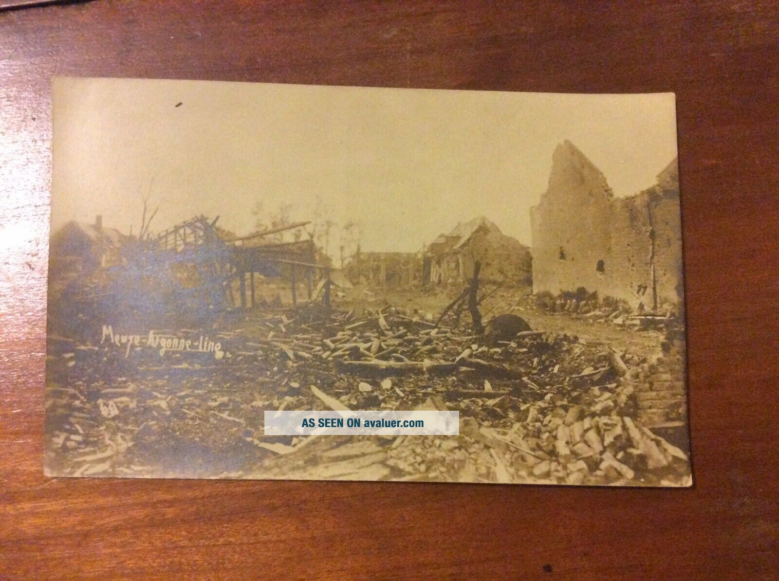 World War I WWI Postcard Real Photo RPPC Meuse Argonne Offensive Line France