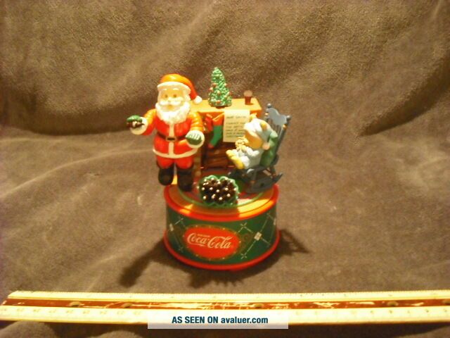 Santa Moving Box Enesco Moving Santa Coca - Cola Christmas Music Box | #3121420