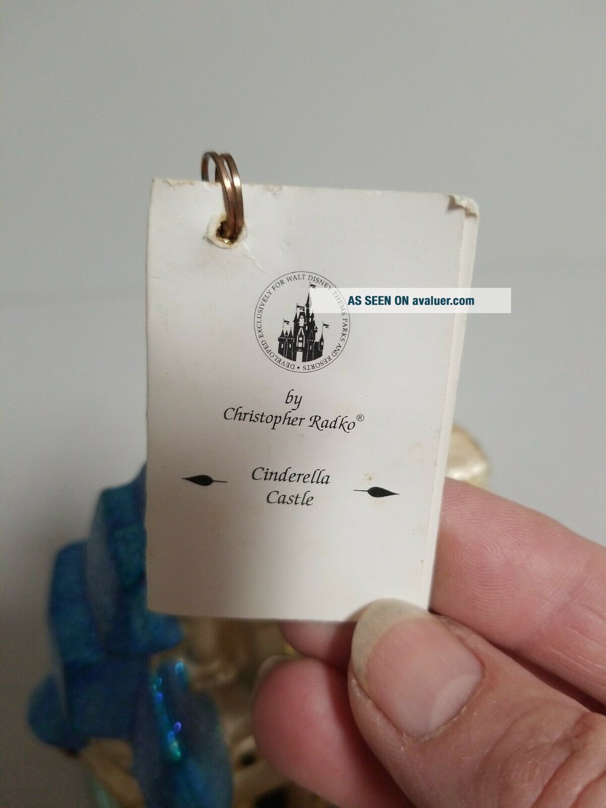 CHRISTOPHER RADKO BLOWN GLASS DISNEY CINDERELLA CASTLE ORNAMENT Without