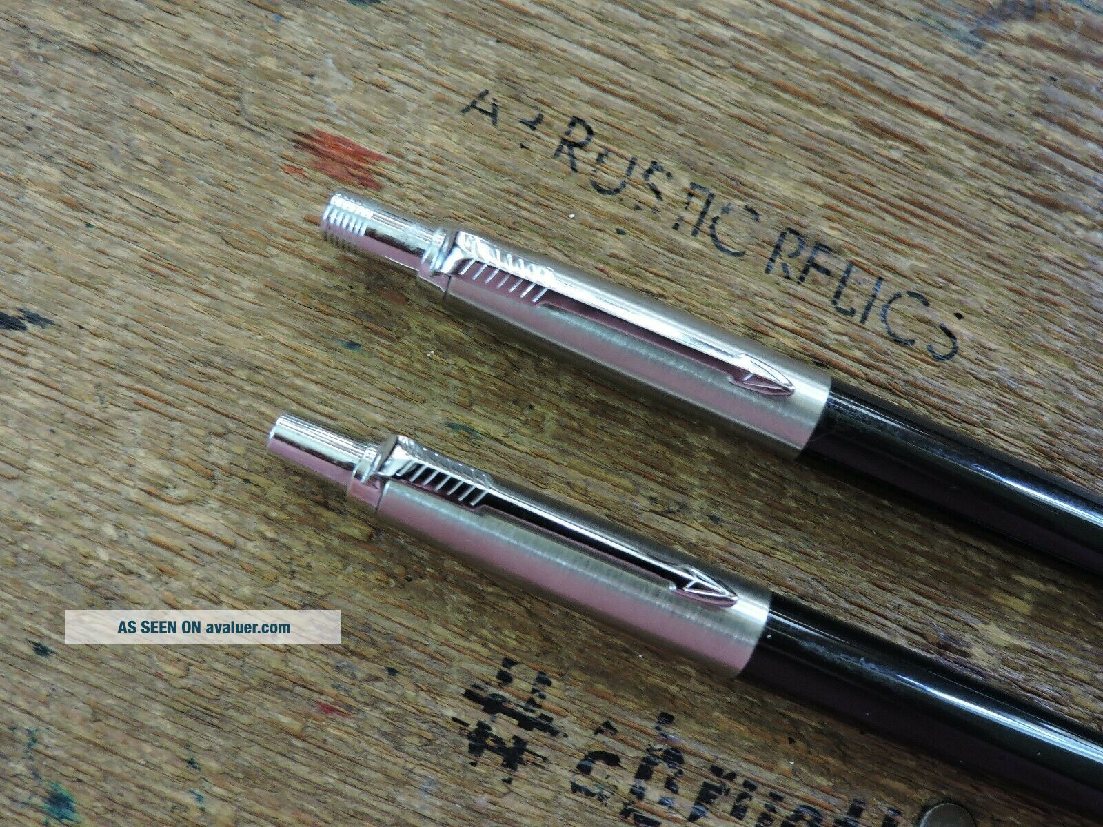 Set Vintage Black Stainless Steel Parker Jotter Ballpoint Pen ...