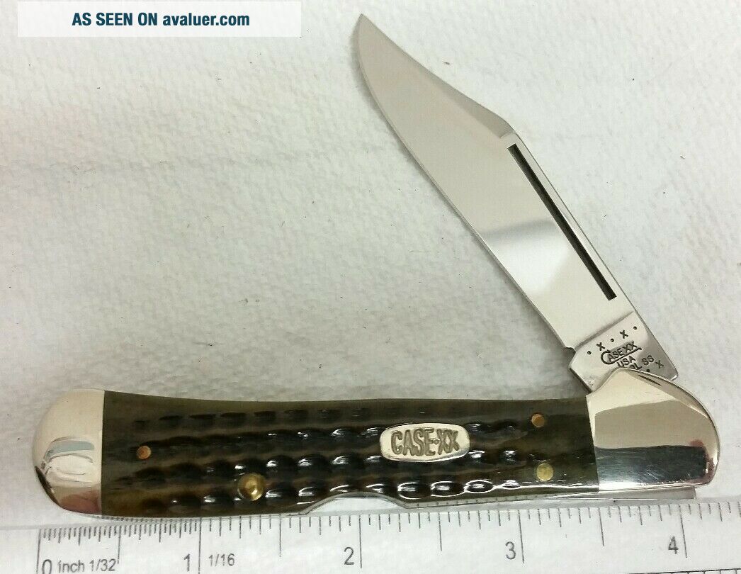 Case XX 61549L Copperlock Knife, 2000, Pocket Worn Corncob Jig Green ...
