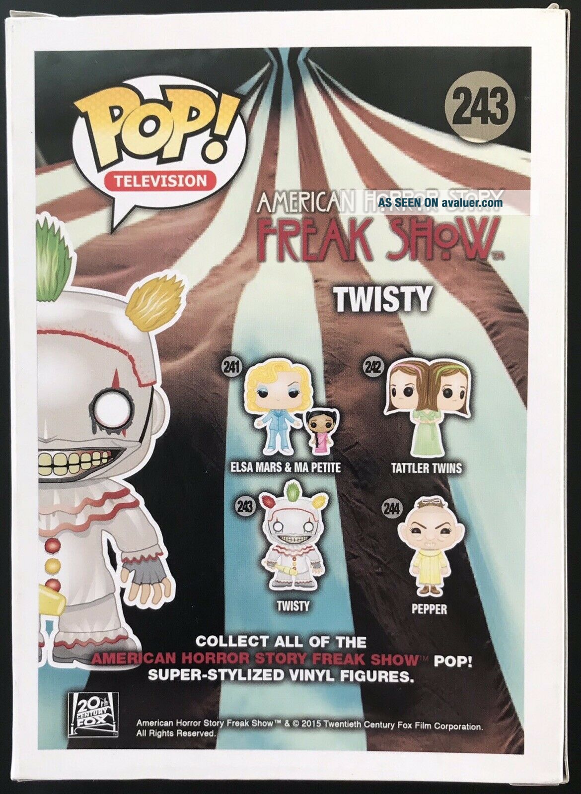 Funko Pop Television American Horror Story Freak Show Twisty 243 Fast