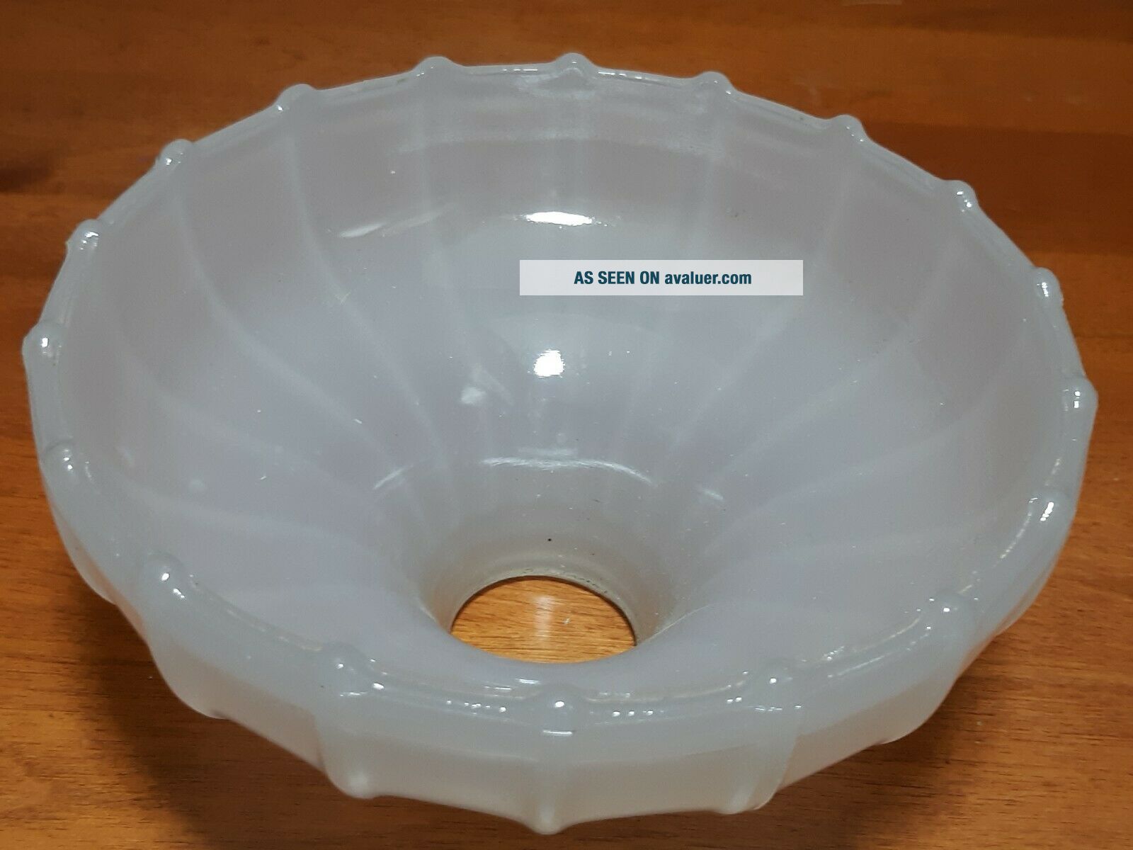 Glass Torchiere Diffuser Vintage Milk Glass Lamp Shade Opaline Scalloped Edge Torchiere Diffuser ...