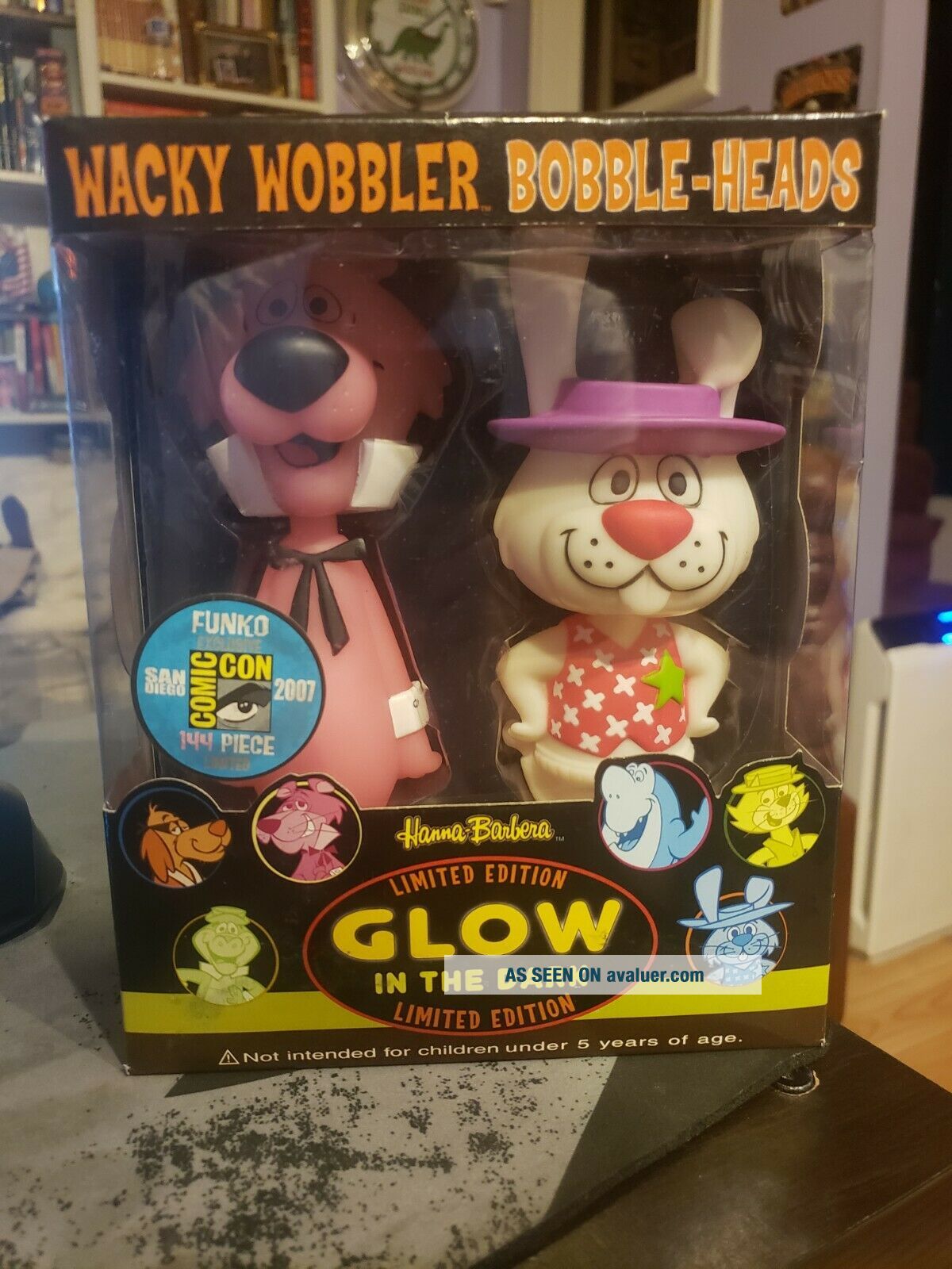 Funko Wacky Wobbler Bobble Head Glow In The Dark Snagglepuss & Ricochet ...