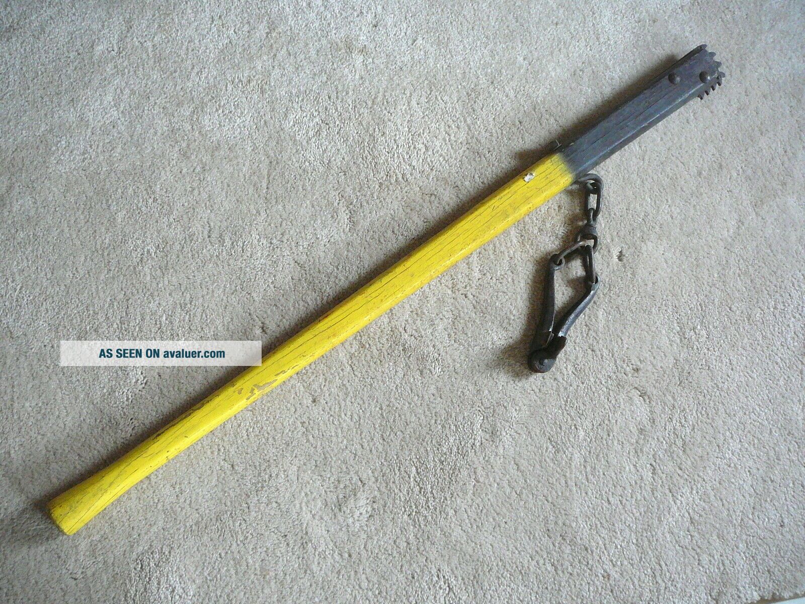 TOWNSEND WOOD HANDLE LEVER BARBED WIRE FENCE STRETCHER ROOSTER COMB END PLATE EX