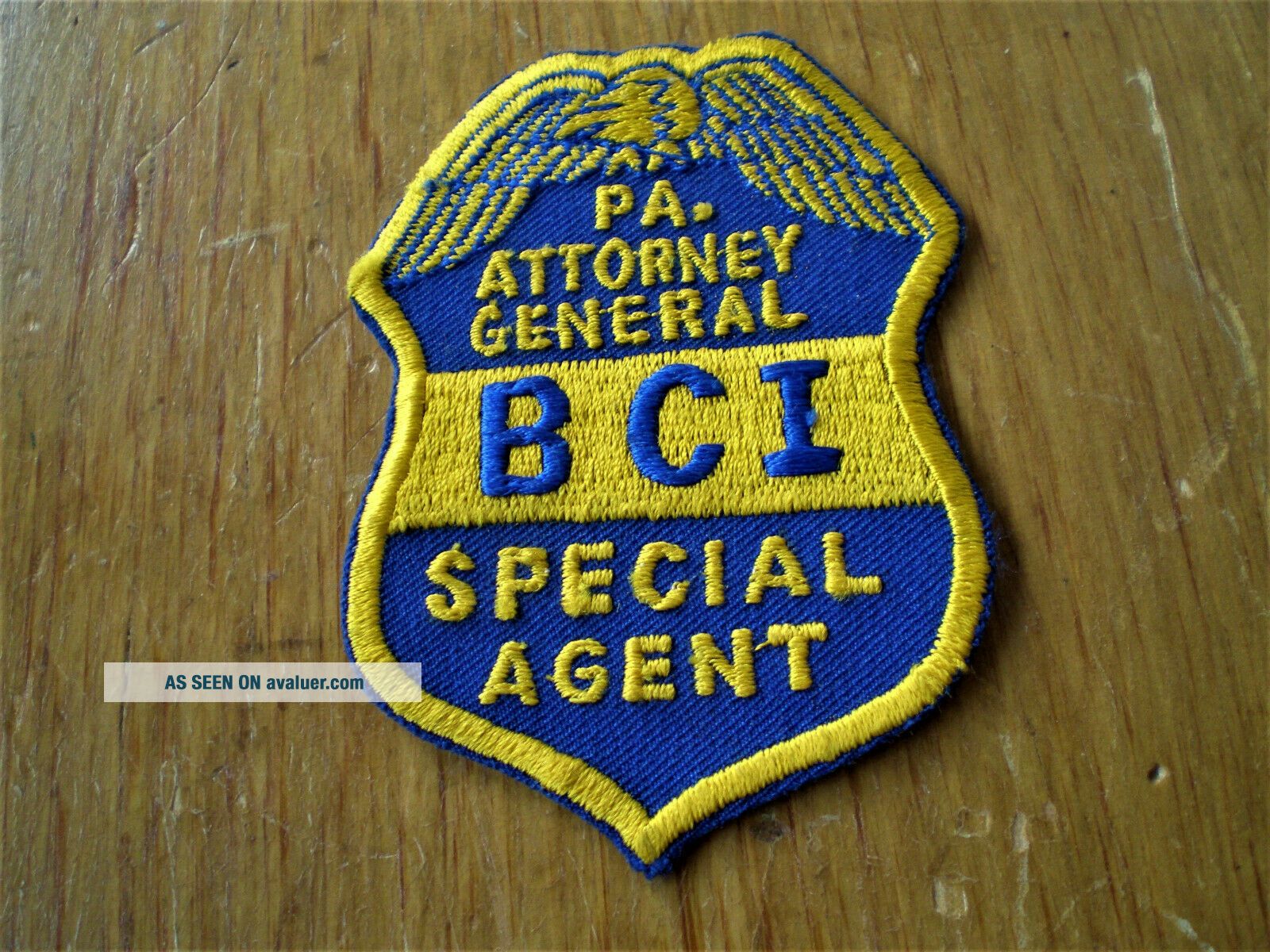 SCARCE Office Of Attorney General PA BCI SPECIAL AGENT Patch 3. 5 BY 2 ...