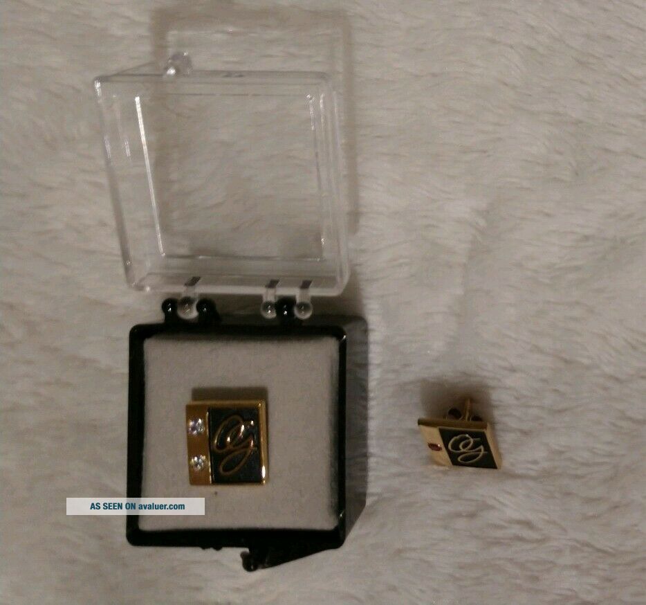 Service Pin Ruby Olive Garden 10 Ten Year Diamond Pin & 5 Five Year Ruby Employee ...