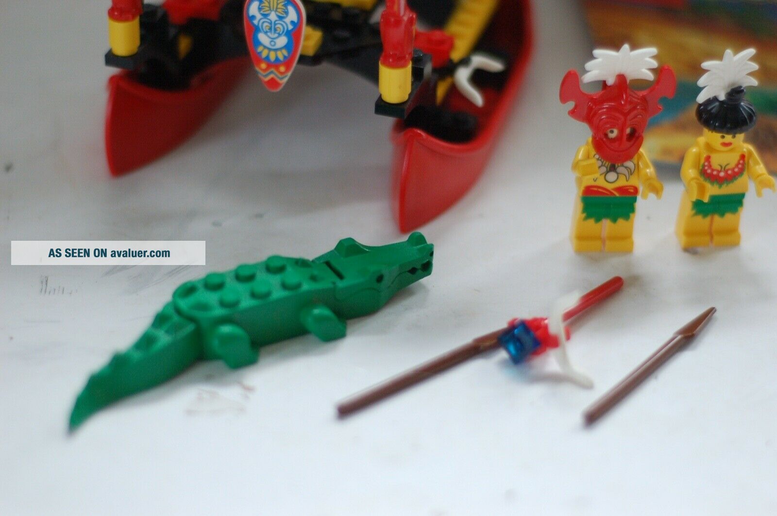Vintage Lego Pirate Set 6256 Catamaran King Kahuka Canoes Alligator ...