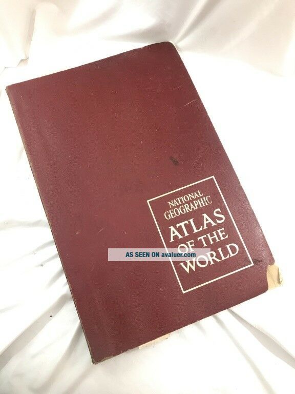 Vintage 1963 Large National Geographic Atlas Of The World Maps Book ...