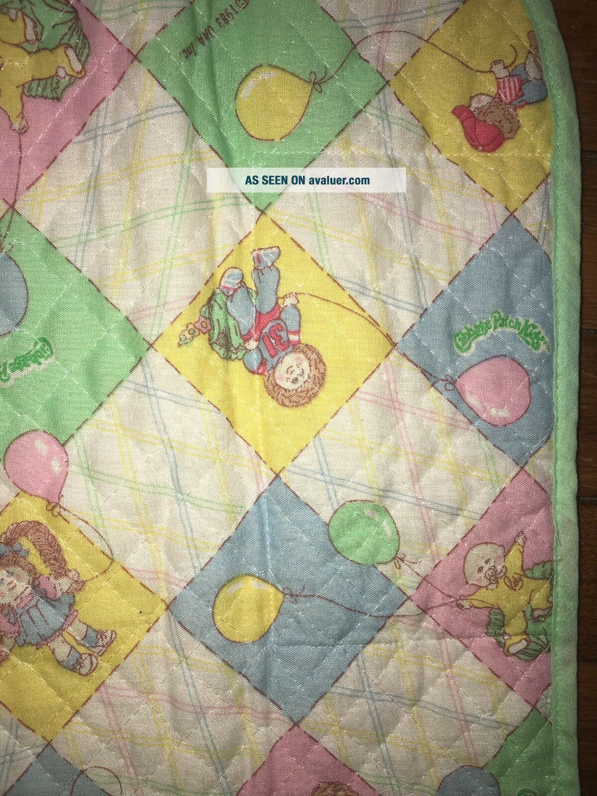 Cabbage Patch Table Vintage 1982 1983 Cabbage Patch Kids Quilted Changing Table Pad Blanket ...
