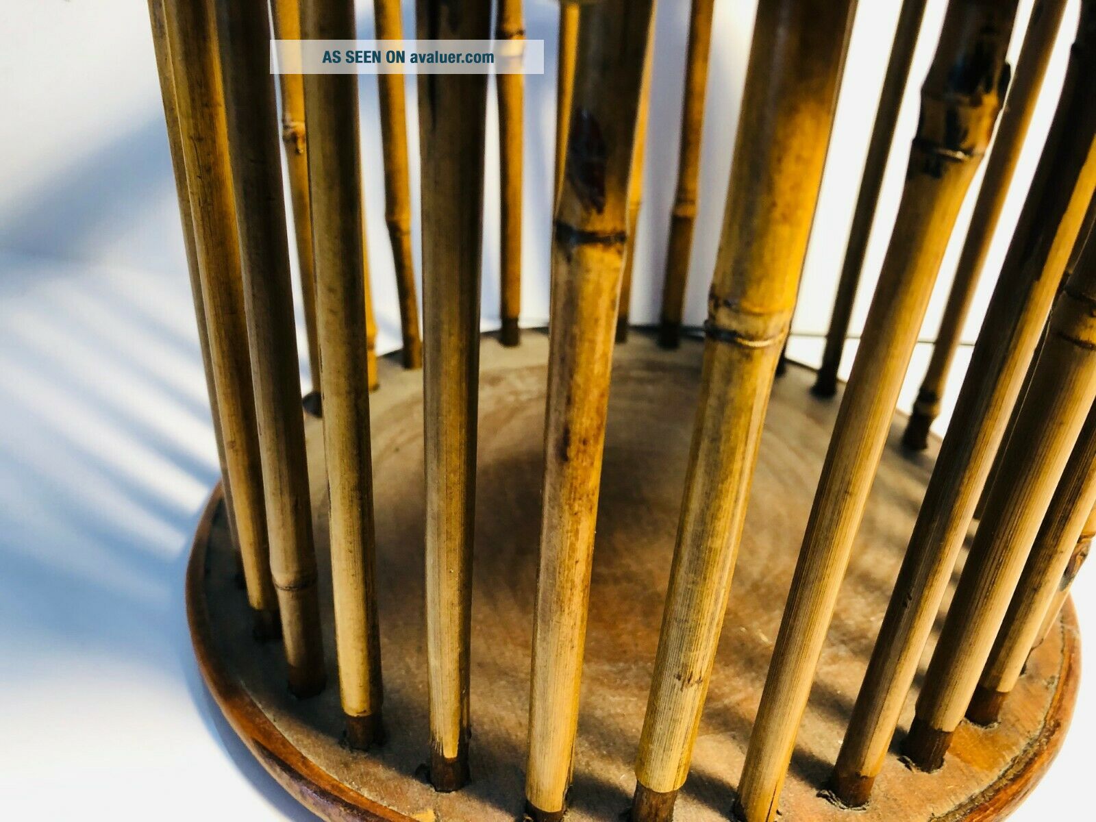 Picture of Bamboo And Hardwood Bird Cage. Hinged Top For Easy Access. Item | #4165583