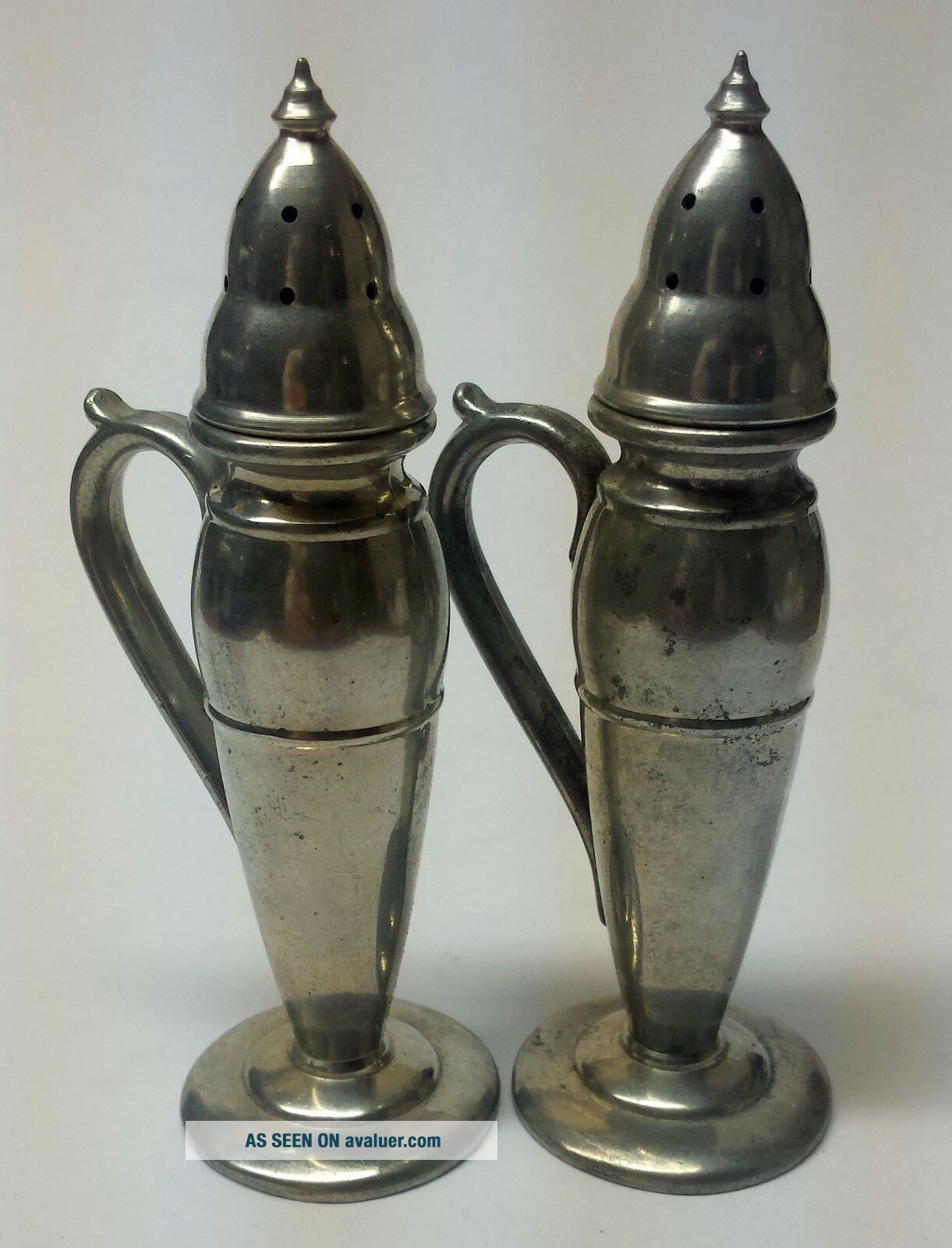 Papper Sheker Vintage Pewter Salt And Pepper Shakers By Quaker 2095 | #4193336
