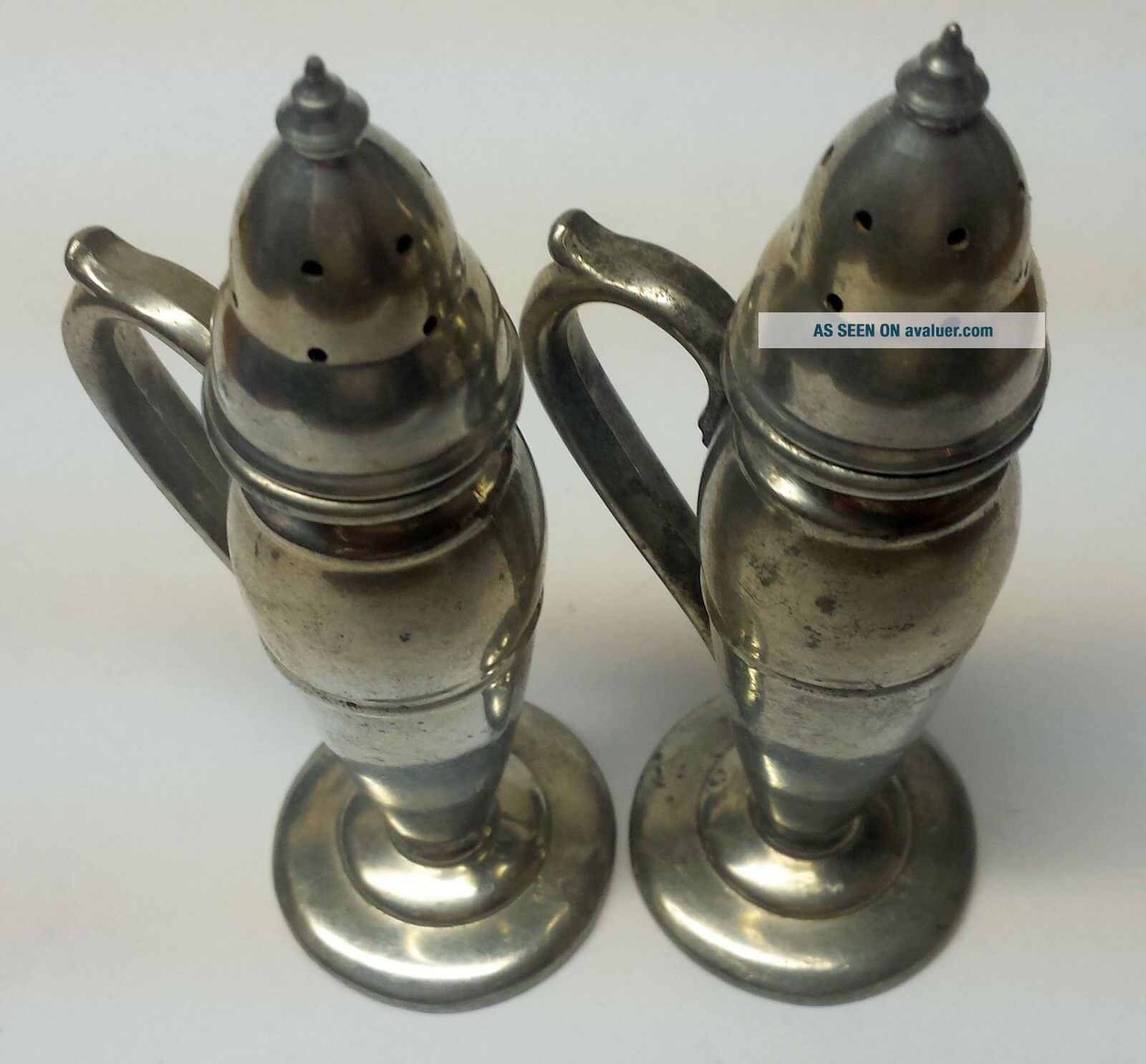 Papper Sheker Vintage Pewter Salt And Pepper Shakers By Quaker 2095 | #4193336