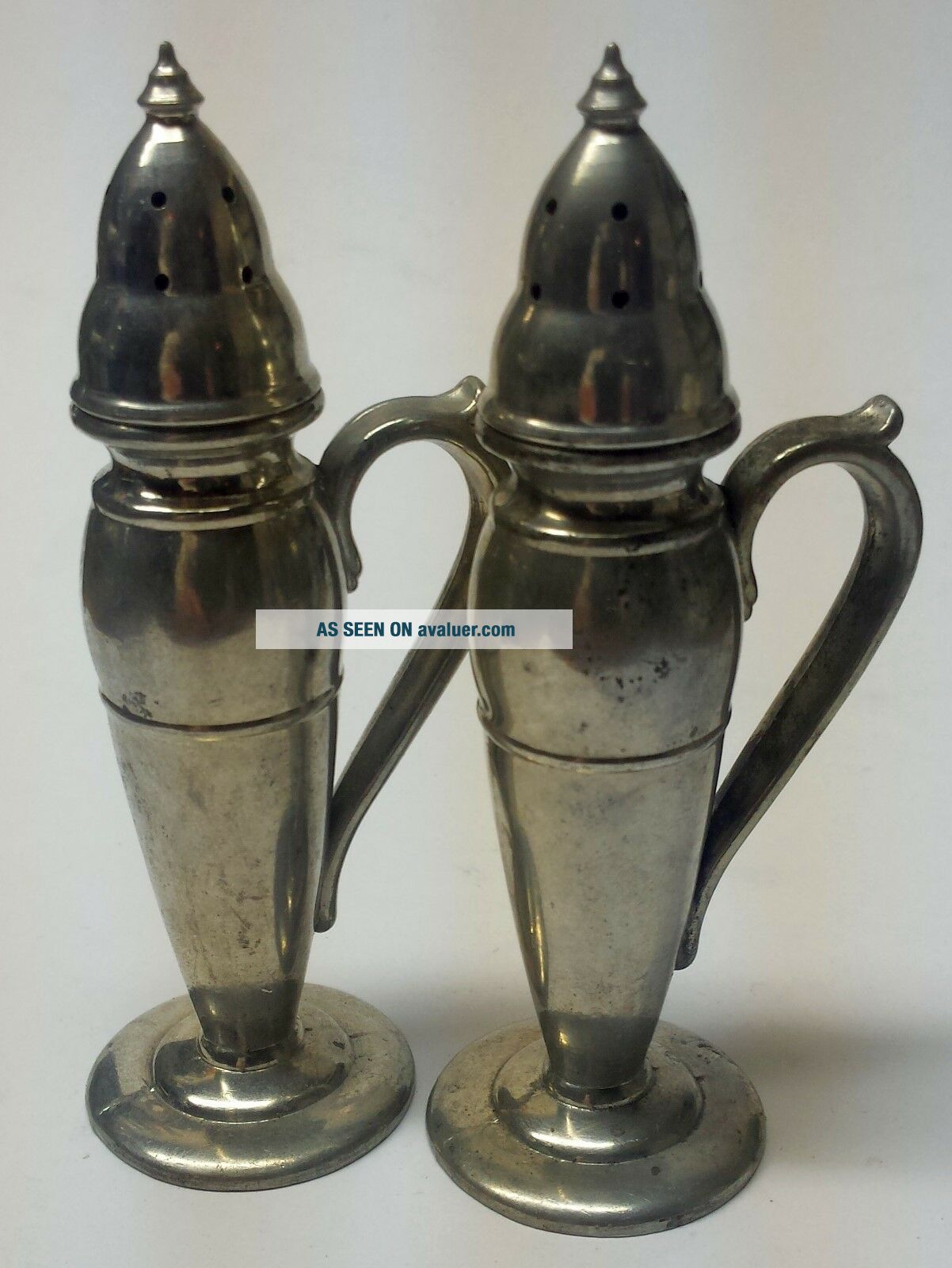 Papper Sheker Vintage Pewter Salt And Pepper Shakers By Quaker 2095 | #4193336