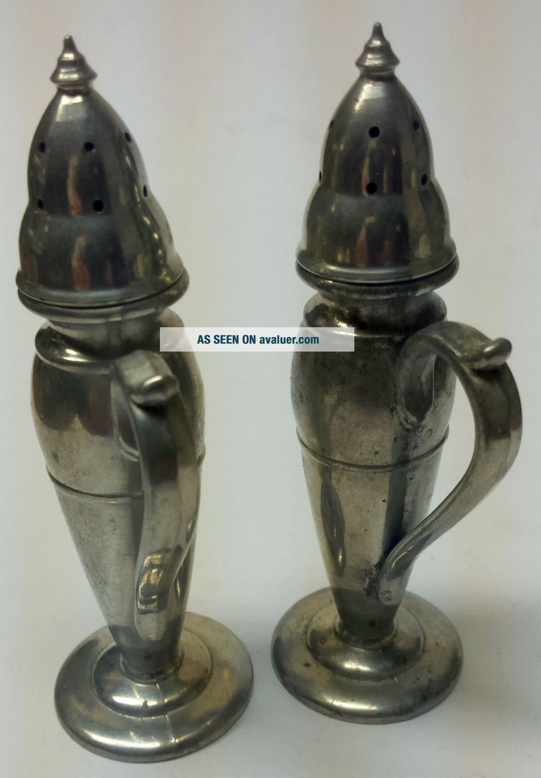 Papper Sheker Vintage Pewter Salt And Pepper Shakers By Quaker 2095 | #4193336