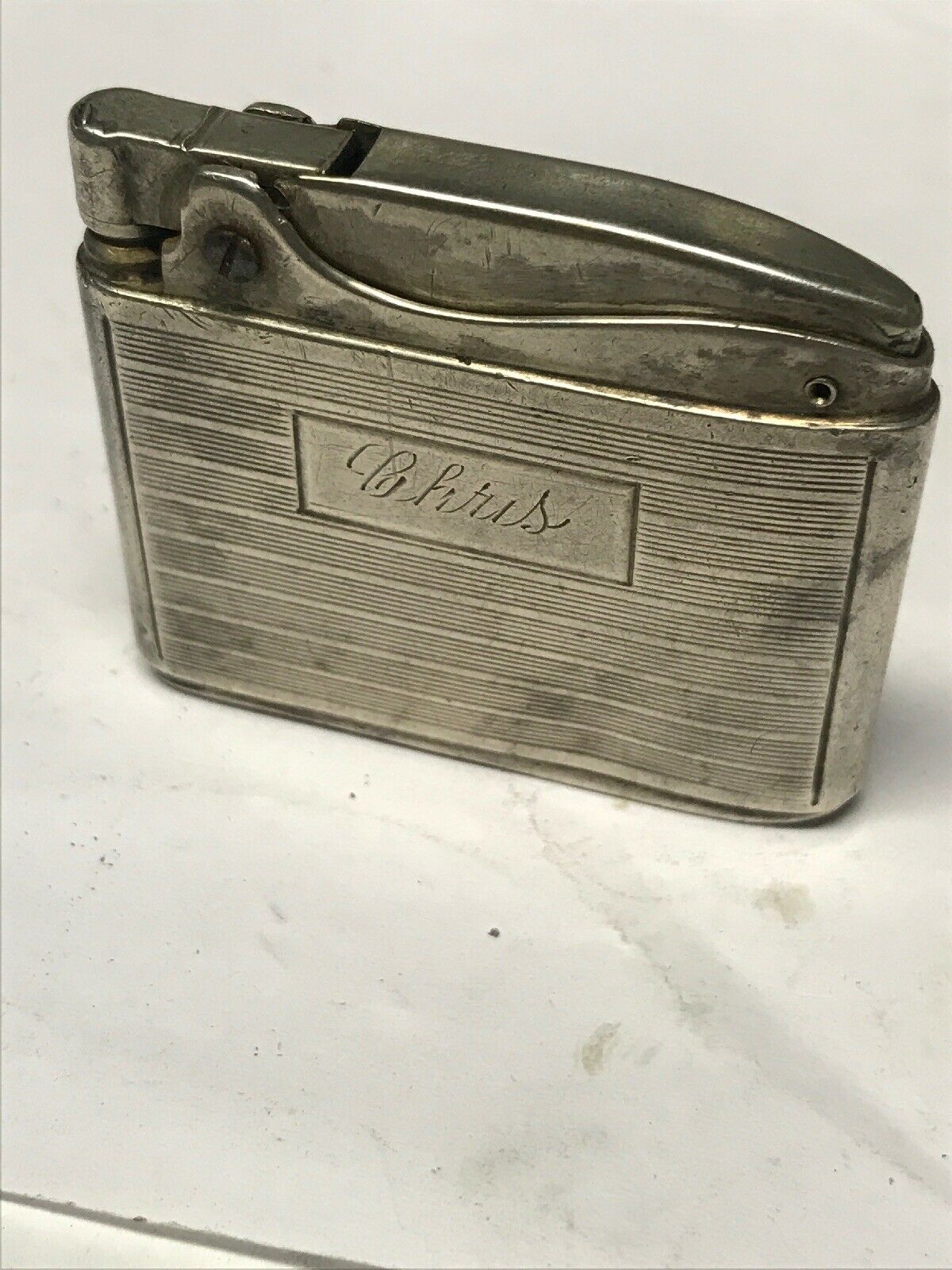 Vintage Ronson Adonis STERLING SILVER Petrol Cigarette Lighter | #19093566