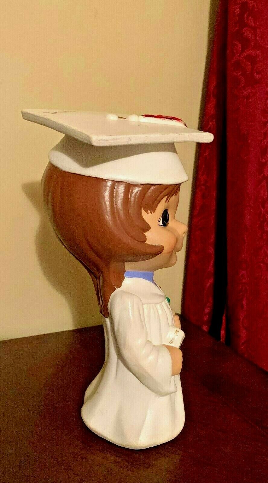 1970 ' S Graduation Girl In Cap And Gown Atlantic Mold Ceramic 10. 5 ...