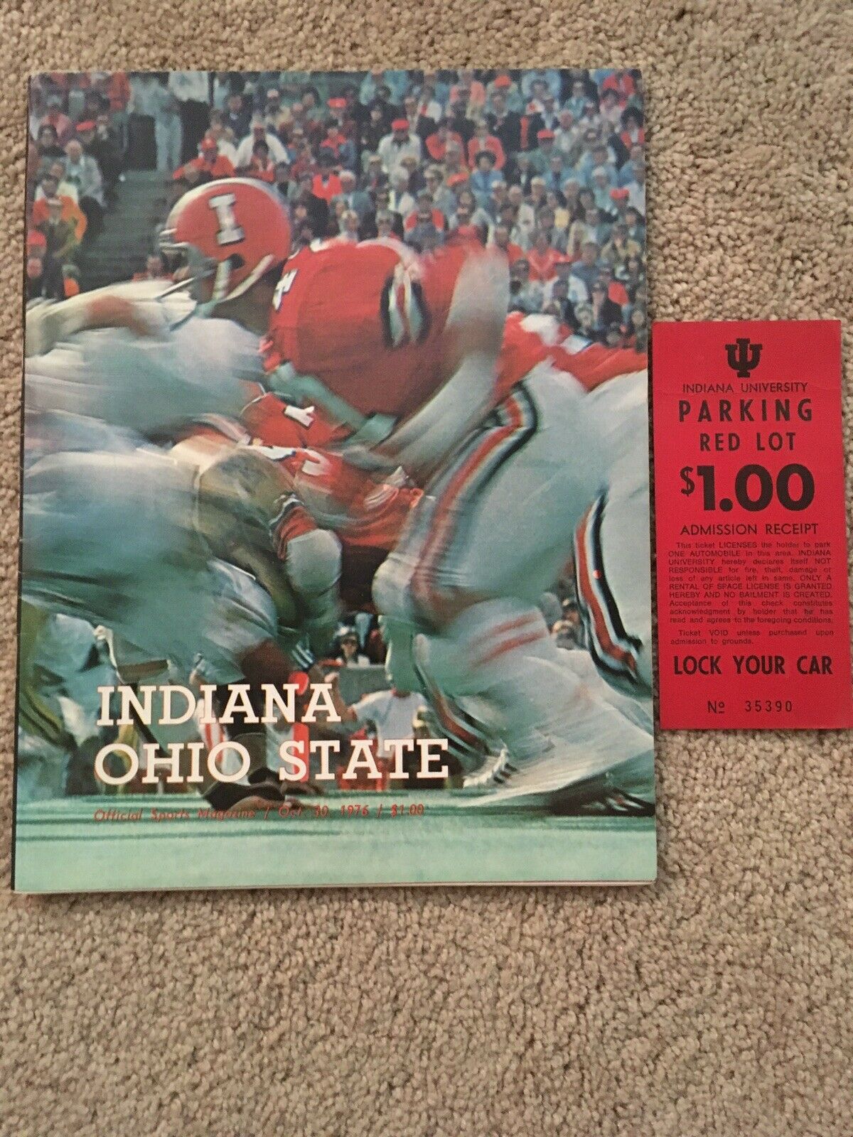 1976 Ohio State Buckeyes Indiana Hoosiers College Football Program ...