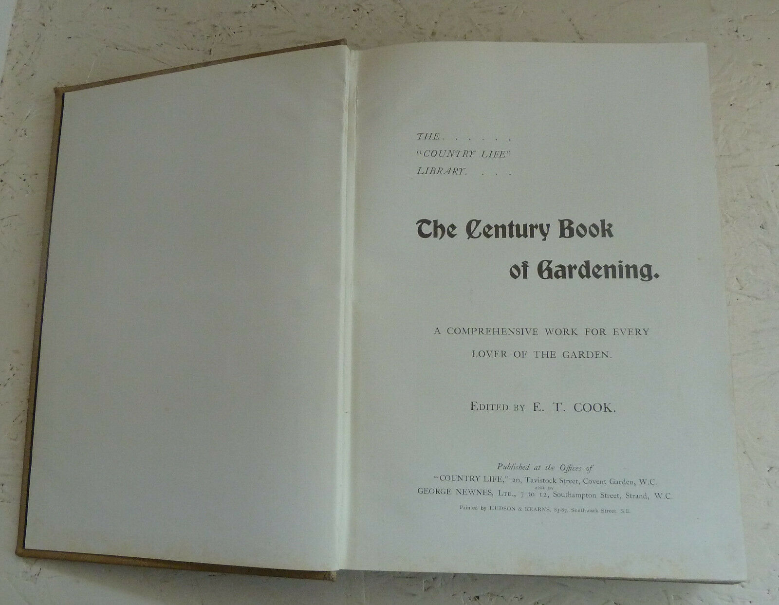 Large Vintage Book The Century Book Of Gardening Country Life