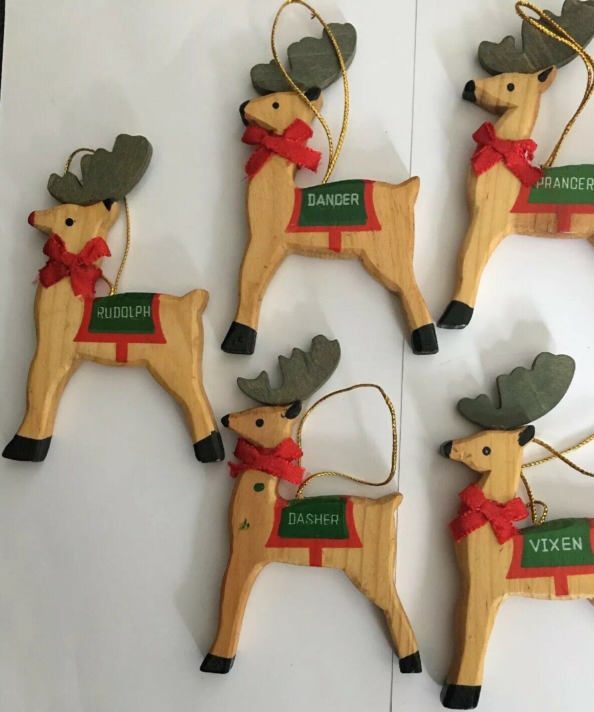 Wooden Santa Christmas Tree Ornaments