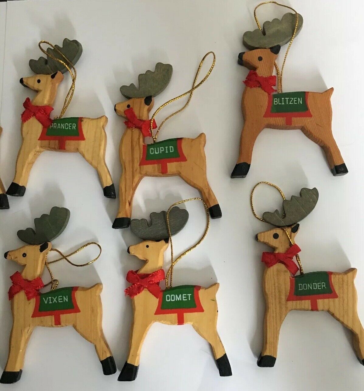 Wooden Santa Christmas Tree Ornaments