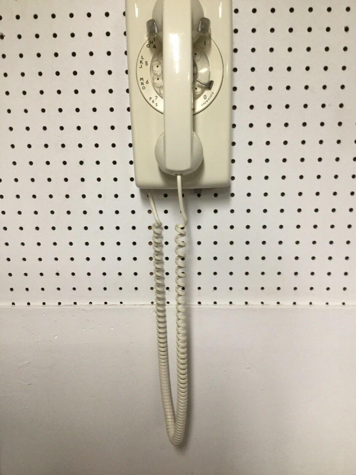 Vintage Bell System Western Electric ATT White Rotary Dial Wall Phone ...