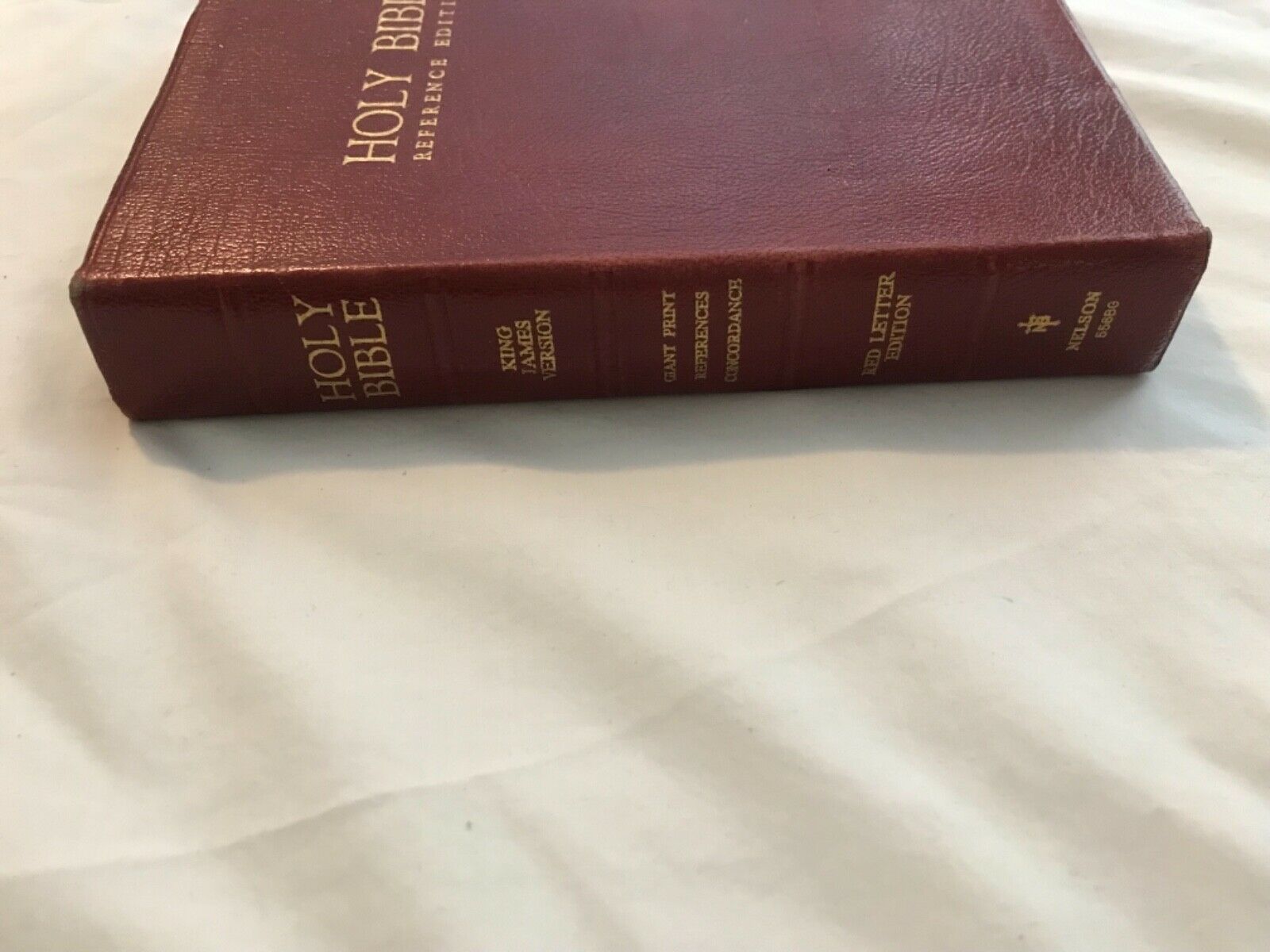 VINTAGE BIBLE KING JAMES REFERENCE RED LETTER GIANT PRINT 1976 THOMAS ...
