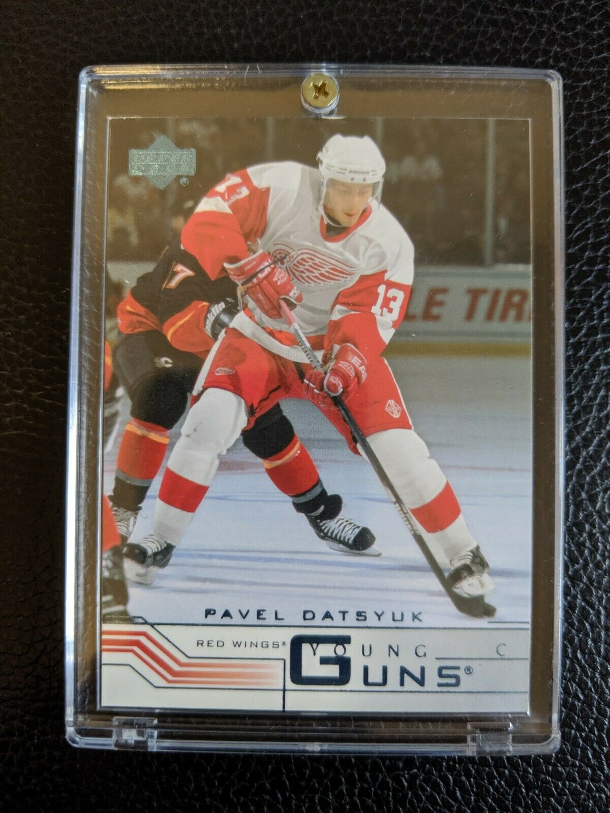 Pavel Datsyuk Sticker PAVEL DATSYUK 2001 - 02 Upper Deck UD Young Guns ROOKIE RC Detroit Red ...