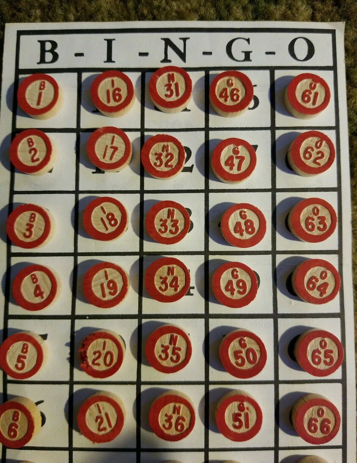 Complete Vintage Set Of 75 Vintage Milton Bradley Wooden BINGO Calling ...