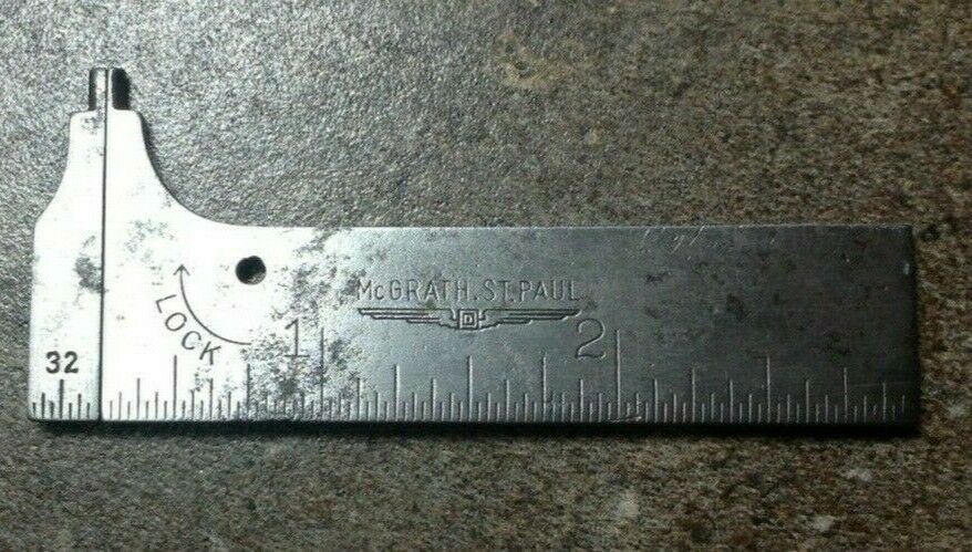 McGrath St. Paul Vintage 3 Inch Slide Caliper And Rule | #19295397
