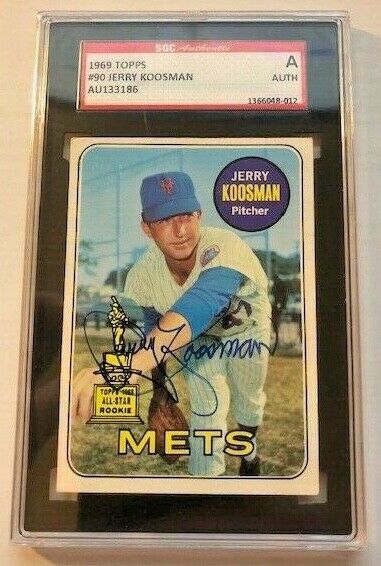 Koosman JERRY KOOSMAN 1969 TOPPS 90 NY METS AUTOGRAPH AUTHENTICATED | #17950812