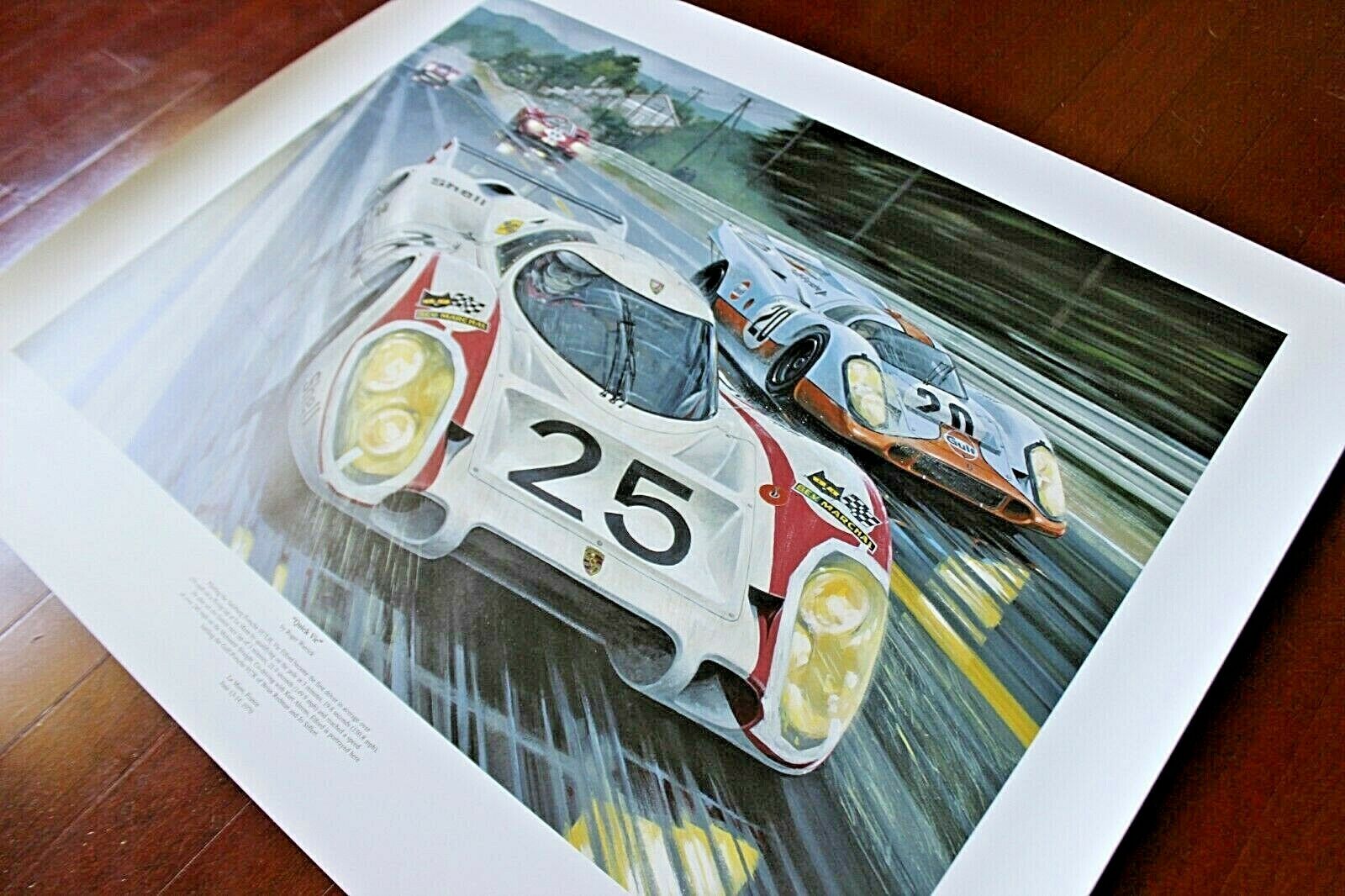 Lt Ed Quick Vic Porsche Le Mans Signed Print Roger Warrick Vic Elford ...