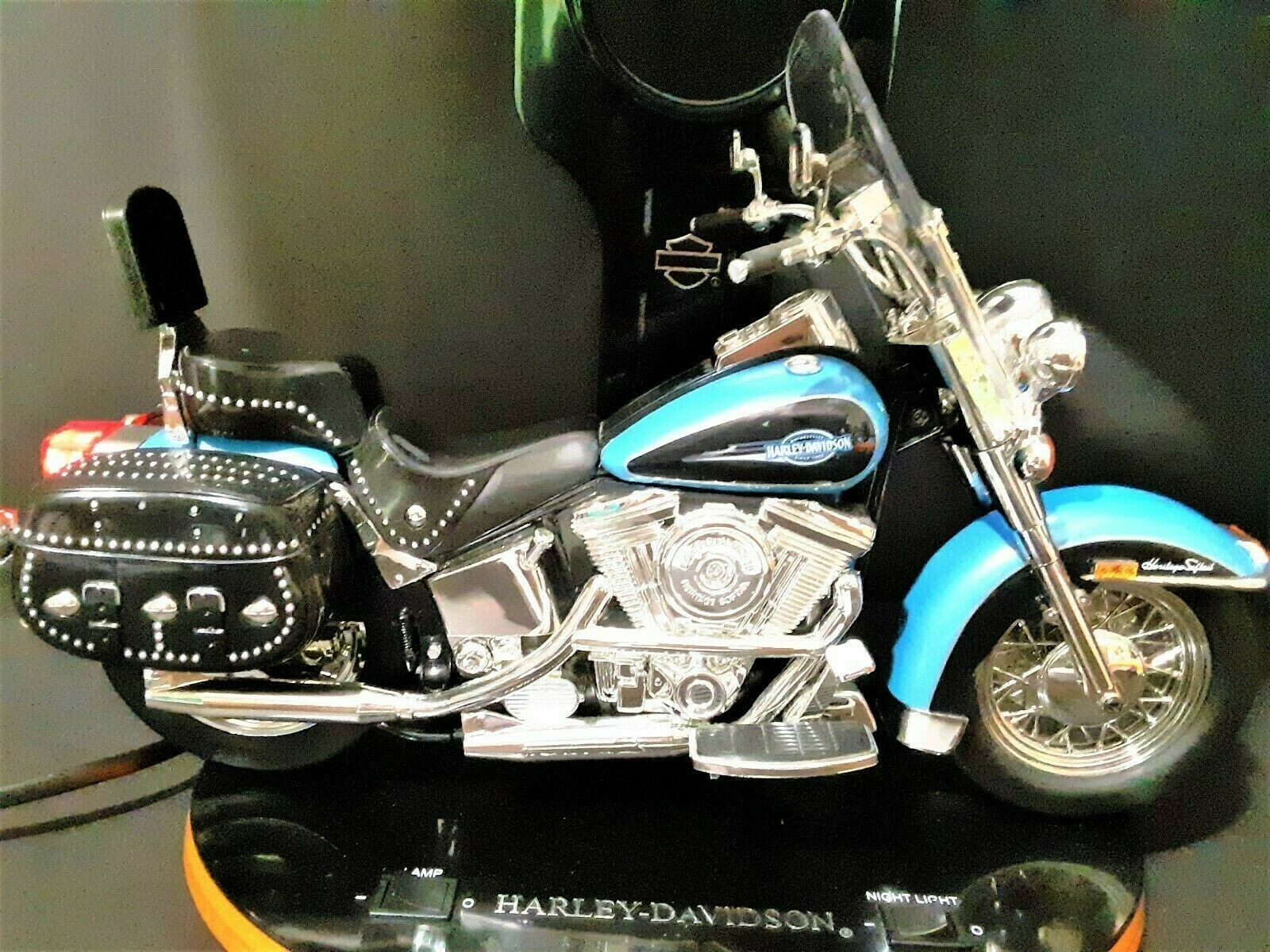 HARLEY DAVIDSON Table Lamp W/ Night Light & Sound Heritage Softail ...