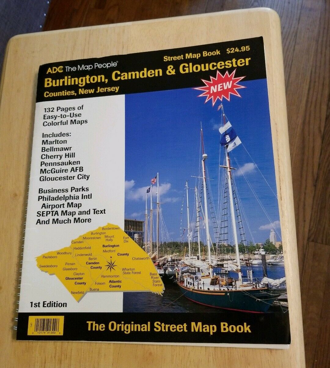 ADC Street Map Book Burlington Camden Gloucester County Jersey 1st ...