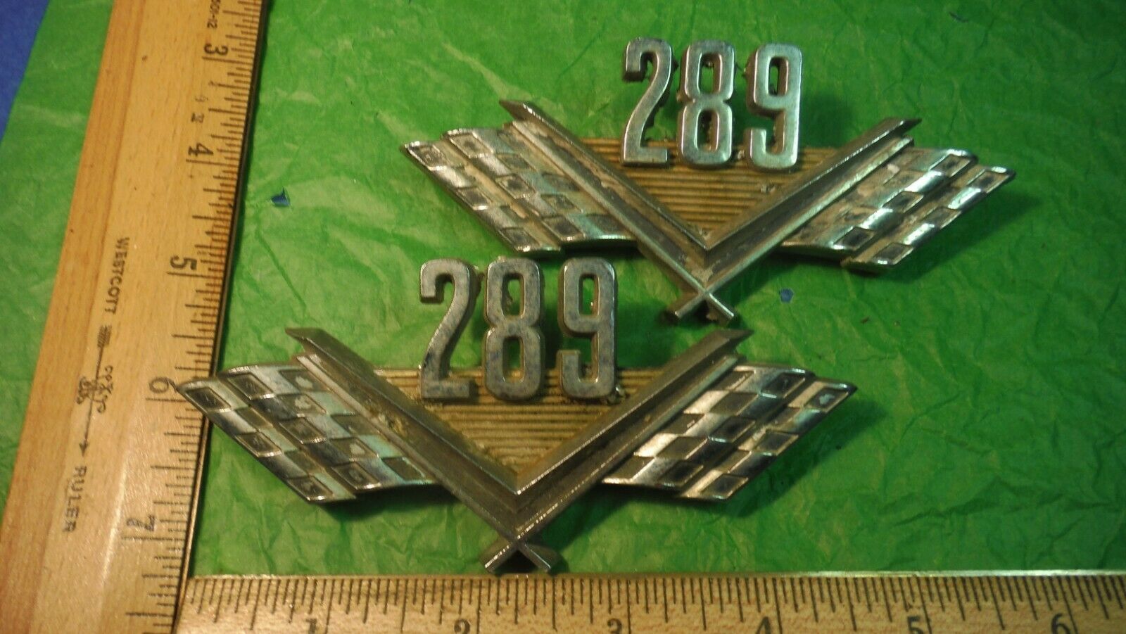 AA58 Ford 289 Fender Emblems Vintage 1965 - 6 C5OB16237 FAIRLANE ...