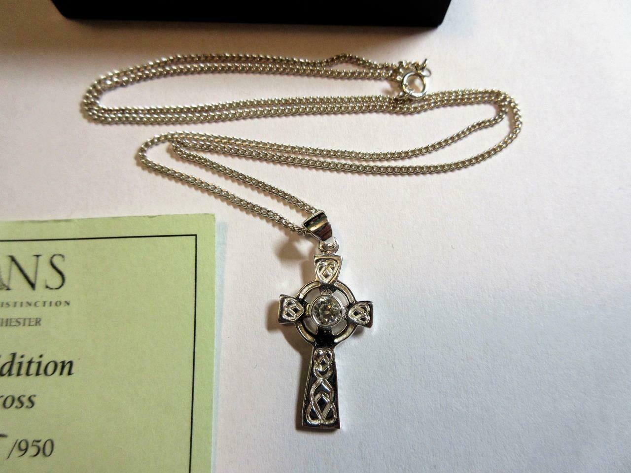 VINTAGE SOLID SILVER CELTIC DESIGN CROSS, CRUCIFIX PENDANT By Lyons Of ...