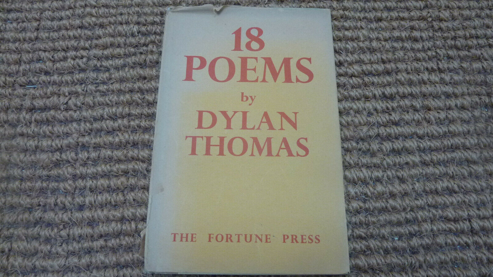 Dylan Thomas First Edition 18 Poems Fortune Press 1934 | #17331245
