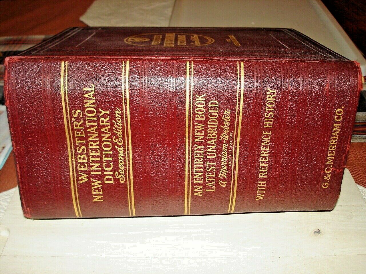 Merriam Webster ' S International Dictionary Second Unabridged 1936 ...