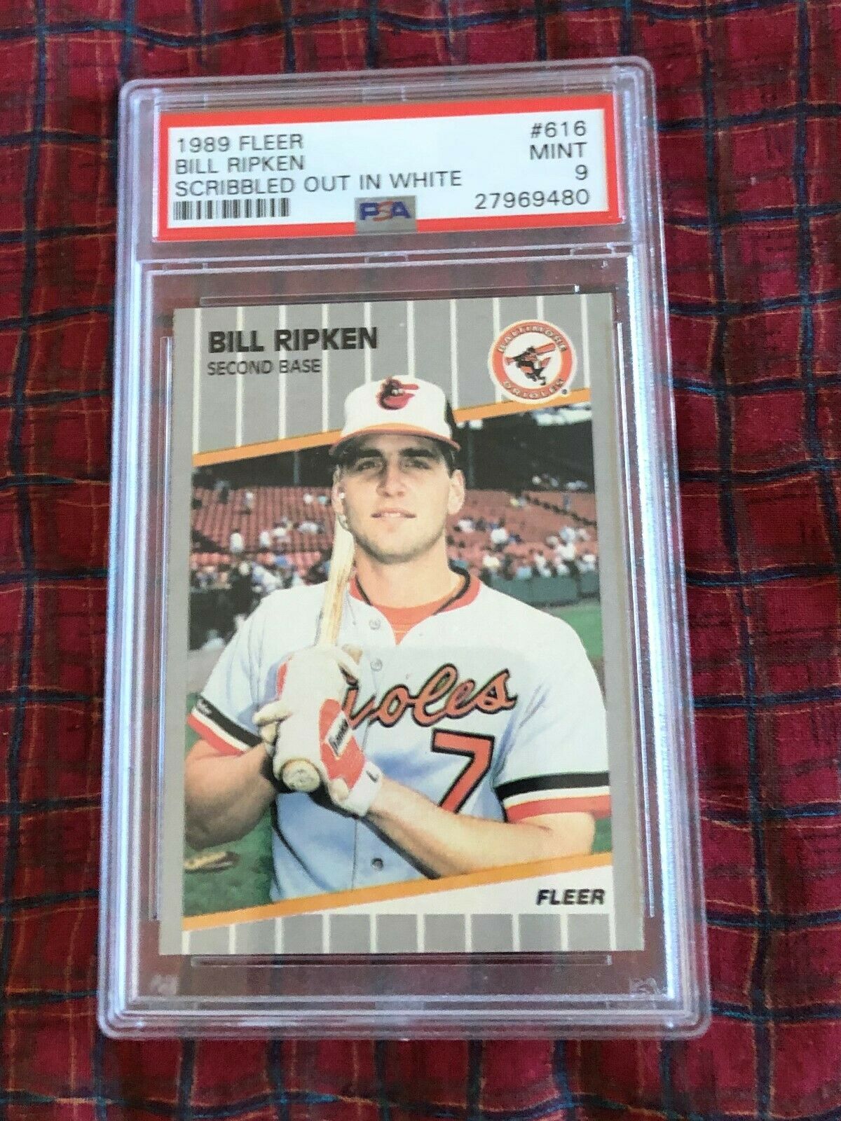 1989 Fleer Bill Ripken Scribbled Out In White PSA 9 | #17263121