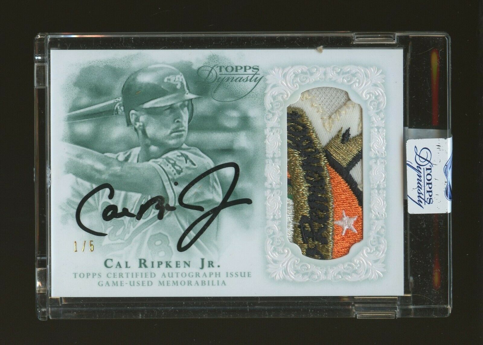 2015 Topps Dynasty Cal Ripken Jr. HOF Logo Patch Signed AUTO 1/5 ...