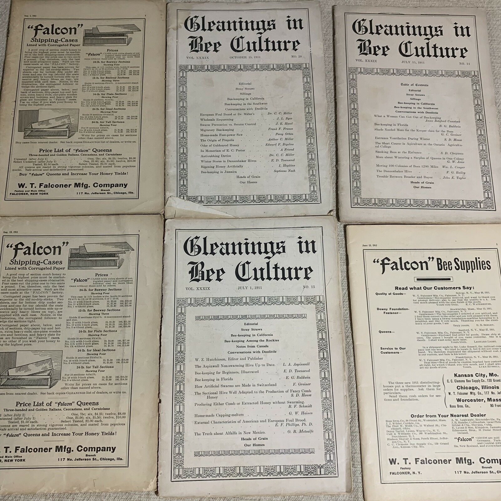 Restore Bees Gleanings Of Bee Culture 1911 12 Issues | #17074529