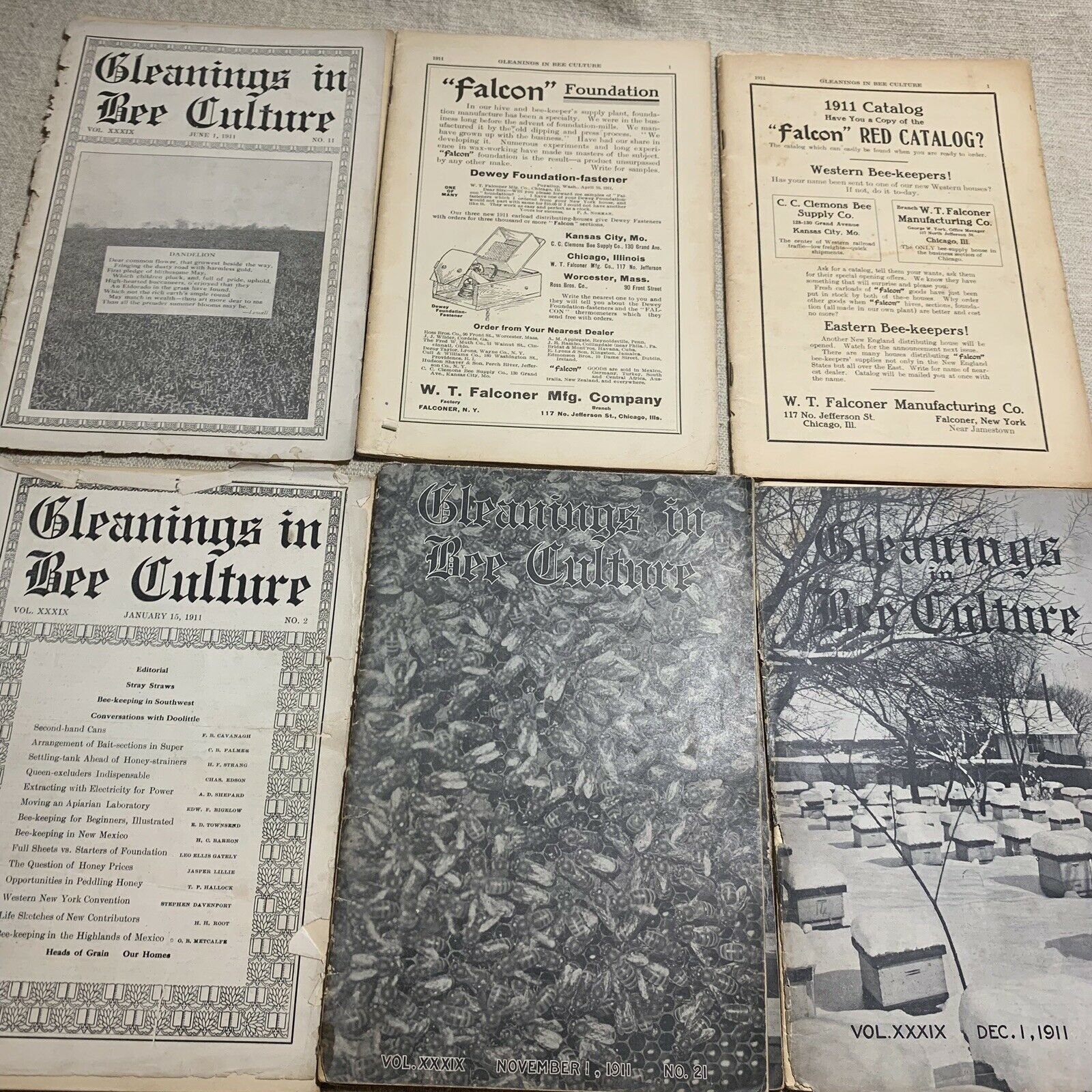 Restore Bees Gleanings Of Bee Culture 1911 12 Issues | #17074529